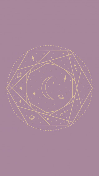Purple And Gold Celestial iPhone Wallpaper For Women Witchy
