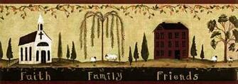 Primitive Sayings Wallpaper Border