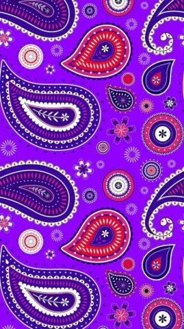 Purple Paisley Mobile Wallpaper Colorful Vector Rawpixel