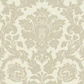 Beige Glitter V416 Kensington Damask Ideco Wallpaper