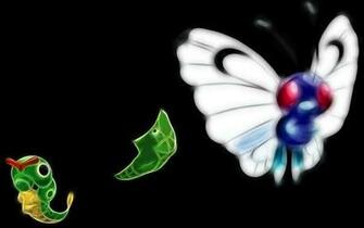 Pokemon Metapod Caterpie Butter Black Background