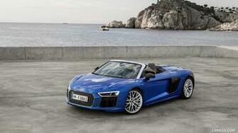 Audi R8 V10 Spyder Color Ara Blue Front Three