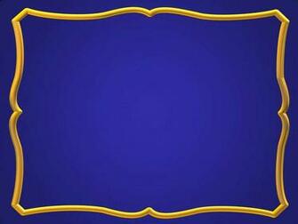 Blue Gold Frame Power Point Background