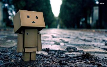 File Danbo On The Street Digital Art Wallpaper Jpg