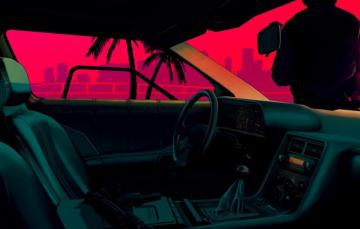 Wallpaper Car Art Hotline Miami Dennaton Games Image For