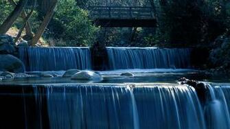 Wallpaper Waterfall Beach Paradise Kewlwallpaper Bridge