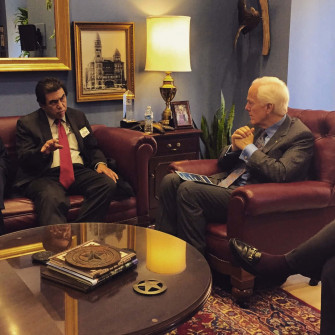 John Cornyn Having A Conversation Wallpaper