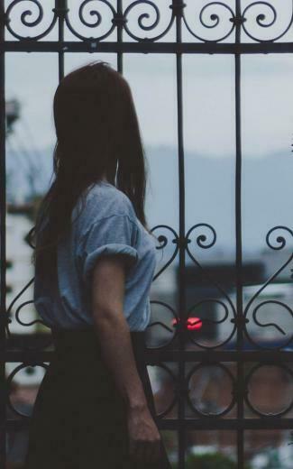 Girl Waiting At Gate Pure 4k Ultra HD Mobile Wallpaper