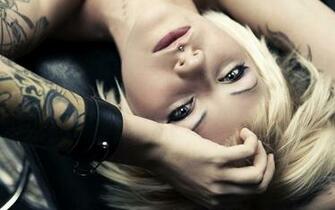 Tattooed Blonde Girl Desktop Pc And Mac Wallpaper