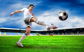 Dynamic Soccer Action Wallpaper