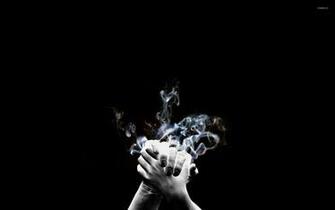 Smoking Hands Wallpaper Digital Art