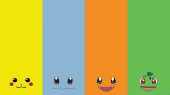Four Pokemon Faces Wallpaper