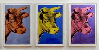 Andy Warhol Cow Screenprint Set Joseph K Levene Fine Art Ltd