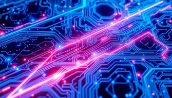 Blue Techno Wallpaper