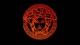 Red Versace Logo Black Wallpaper