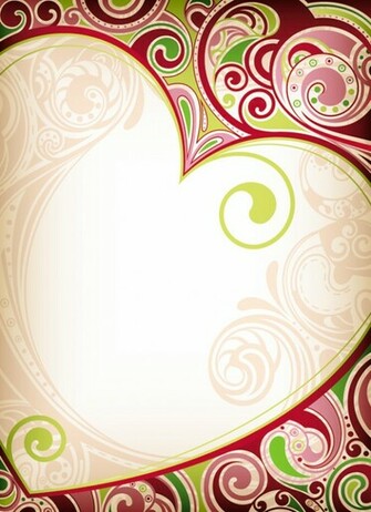 Heart Pattern Swirl Background Vector