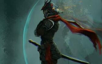 Cyborg Samurai Wallpaper Top Background