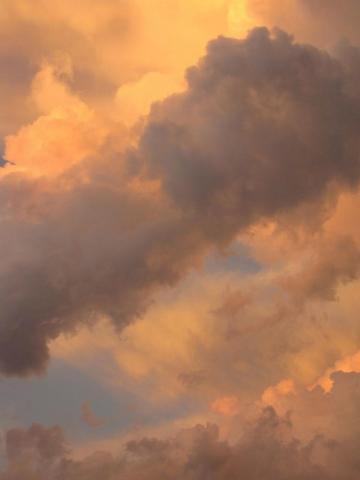 Orange Clouds Aesthetic Wallpaper On