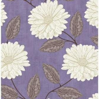 Wilko Gerbera Wallpaper Violet At