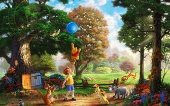 Winnie The Pooh Thomas Kinkade Wallpaper Image Pictures