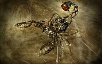 Steampunk Machine Scorpion Mechanical Wallpaper