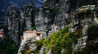Wallpaper Mountains Stone Greece Meteora