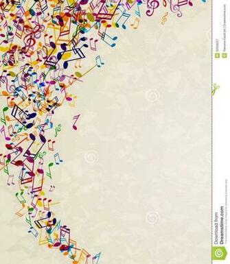 Music Poster Illustration Abstract Background Colorful Notes