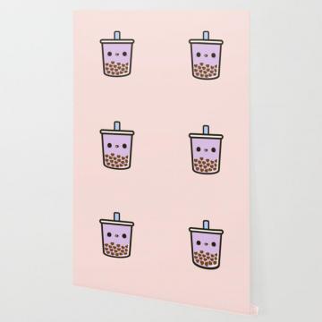 Cute Love Heart Bubble Tea Wallpaper By Peppermintpopuk Society6