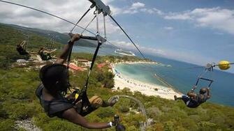 Zip Lining In Labadee Haiti Longest Line Over Water Gopro