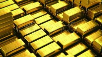 Gold Bars Columns Seamless Loop Stock Video HD
