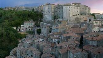 Houses Ancient Cliffside Town Sorano Italy Italia Cities