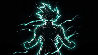 Ultra Instinct Goku Wallpaper 4k Neon Art Amoled 5k Dragon Ball