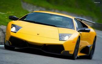 Yellow Lamborghini Murcielago Wallpaper Image