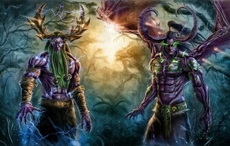 Malfurion Stormrage Night Elf Druid Illidan Demon Lord