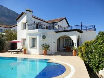 Luxury Villa And Private Pool With Spectacular Mountain Background