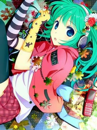 Hatsune Miku Headphones Liuli Phone Thighhighs