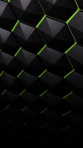 Dark 3d Hexagons Wallpaper iPhone