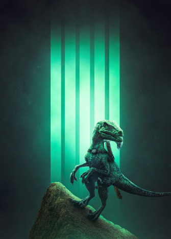Dinosaur Warrior Posters Art Prints Wall Murals Motifs