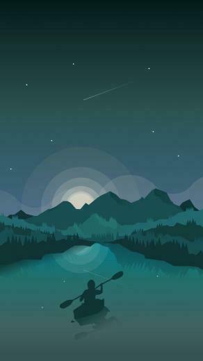 Rowing A Boat Under The Beautiful Night Sky Cute Phone