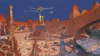 Moebius Desert Valley 4k Wallpaper