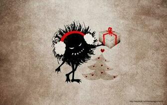Evil Christmas Bug Gives Present Desktop Wallpaper