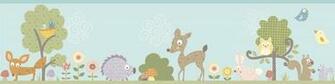 Toddlers Baby Animals Toys Woodland Wall Peel Stick Border