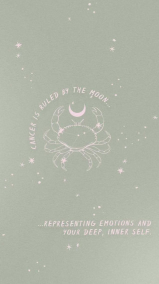 Cancer Aesthetic Reading Portrait Wallpaper