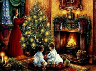 Victorian Christmas Wallpaper