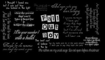 Fall Out Boy Lyrics Wallpaper Finished By