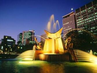 Fountain Adelaide Australia Photography Desktop Wallpaper