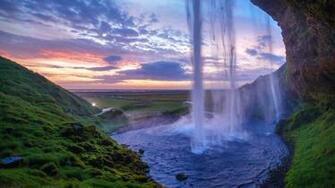 Seljalandsfoss Waterfall Iceland UHD 8k Wallpaper