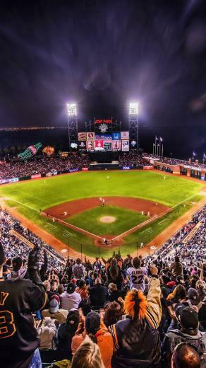 Ios7 Baseball Stadium Parallax HD iPhone iPad Wallpaper