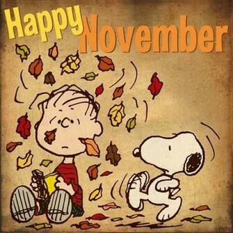 Happy November Snoopy And Charlie Brown