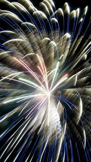 HD Firework Night Line iPhone Background